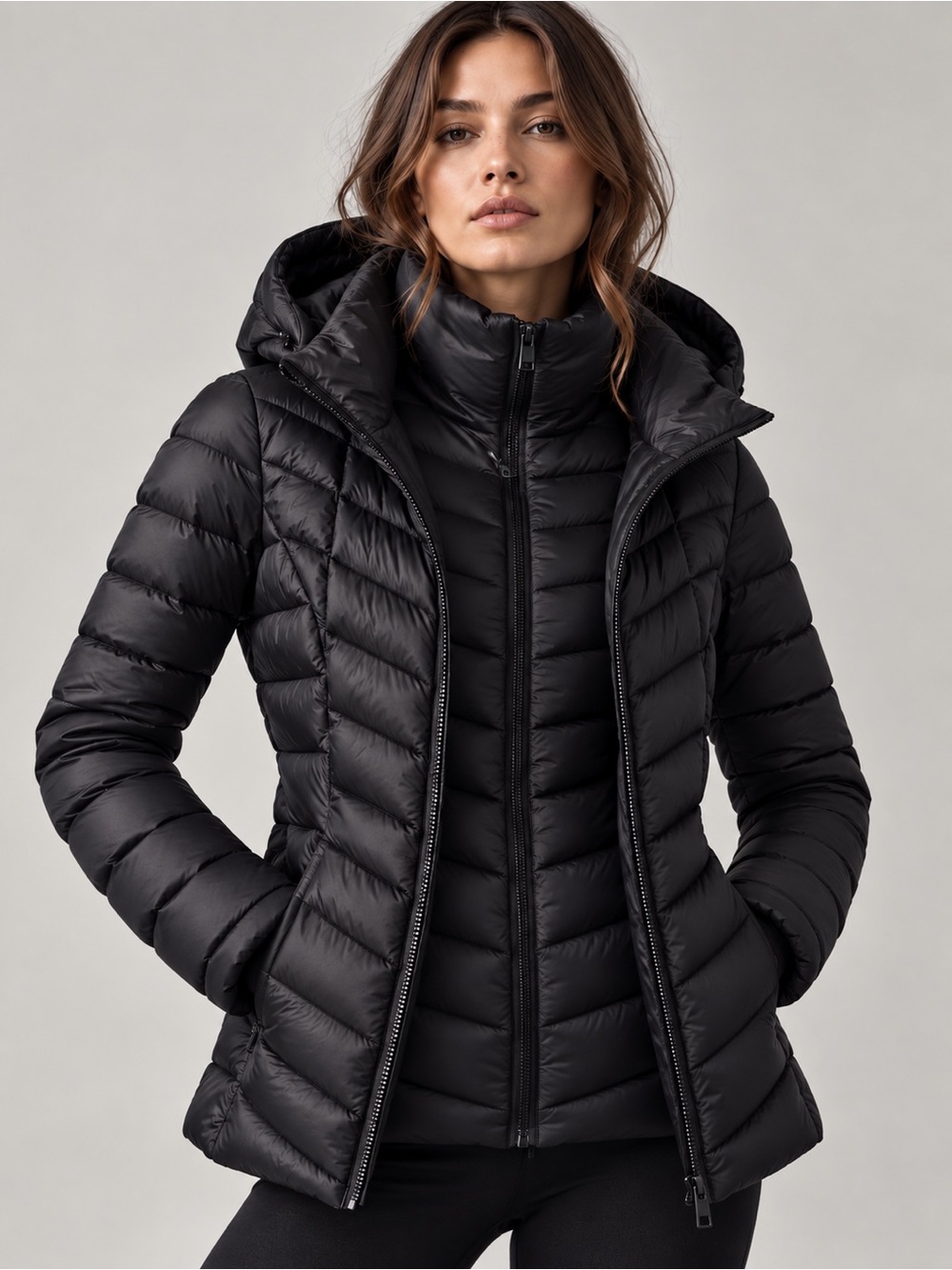 Soia & Kyo Black Down Puffer Jacket Double Layer Vest S